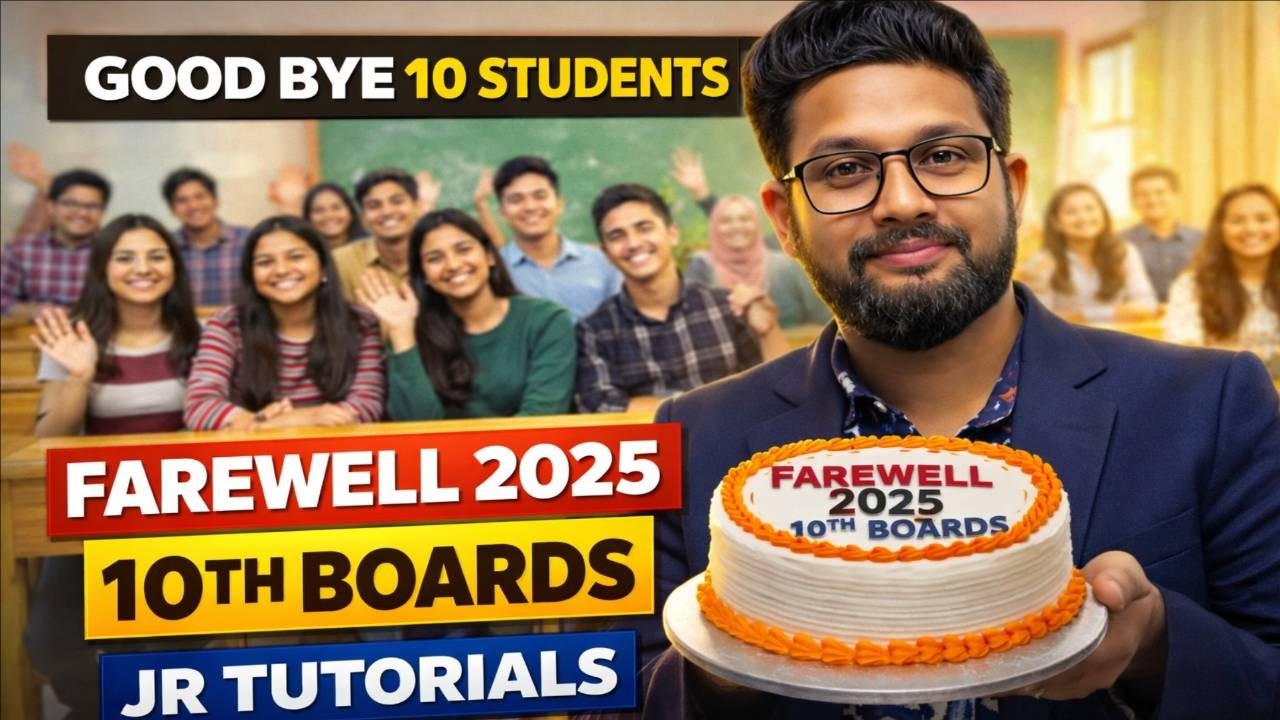 FAREWELL LIVE FOR CLASS 10 BOARDS 2026 | @JRCollege | LOVE YOU 3000 | JR TUTORIALS |