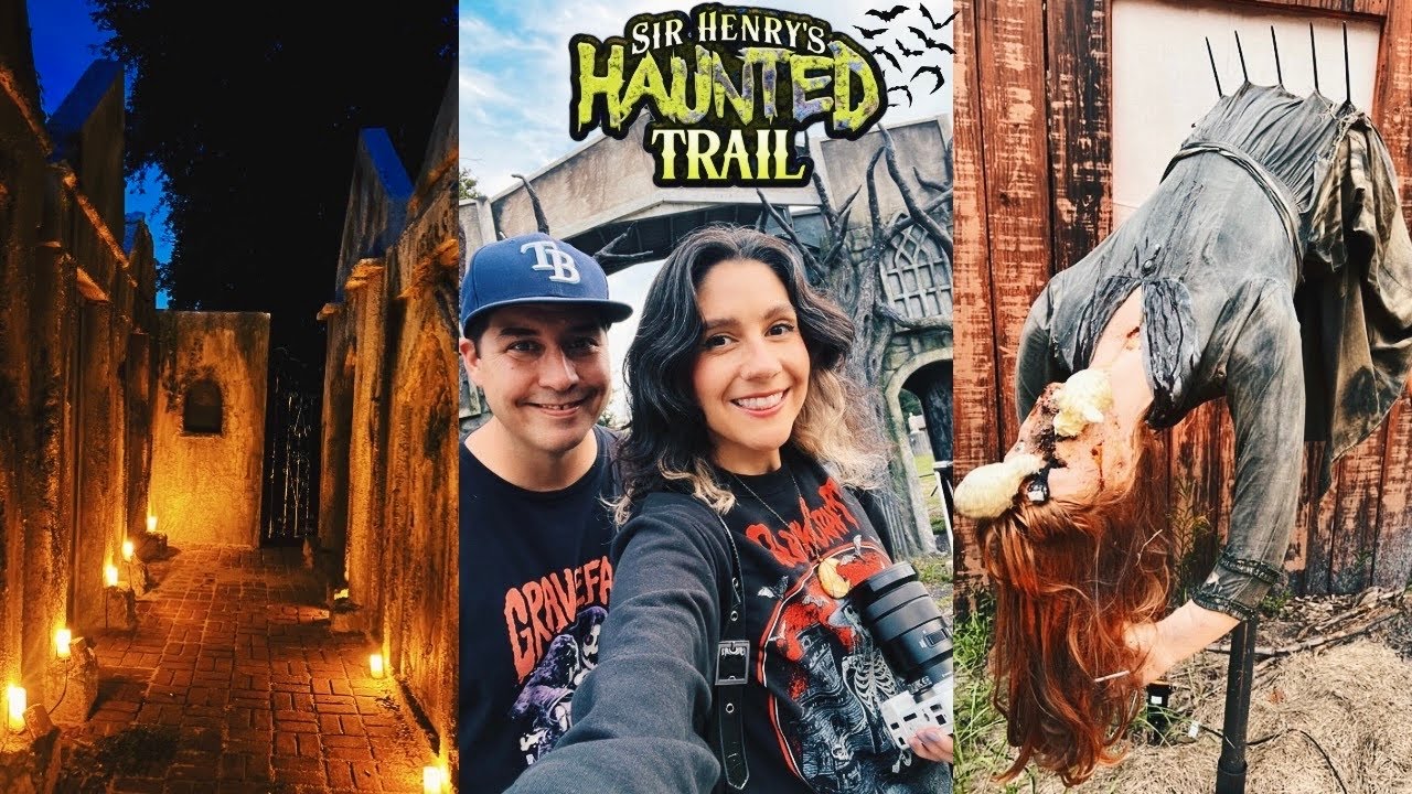 First Look at Florida’s SPOOKIEST Attraction!🎃 Sir Henry’s Haunted Trail 2024!💀 Sneak Preview!🖤