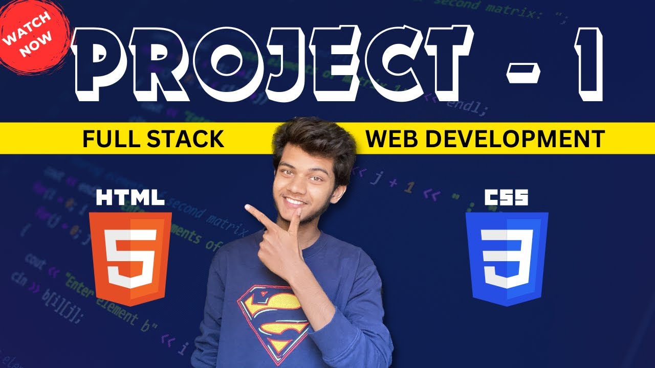 HTML and CSS Project 1 | FULL STACK WEB DEVELOPMENT COURSE | TELUGU