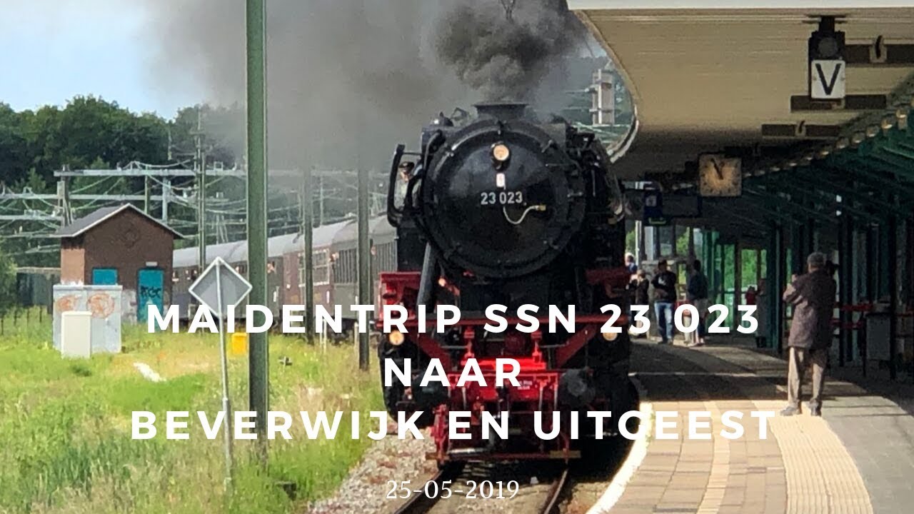 Maidentrip SSN Stoomloc 23 023 naar Beverwijk en Uitgeest. 25-05-2019