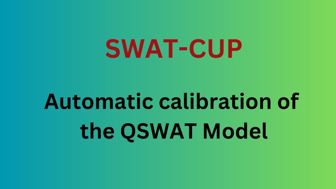 Автоматическая калибровка модели QSWAT с использованием SWAT CUP