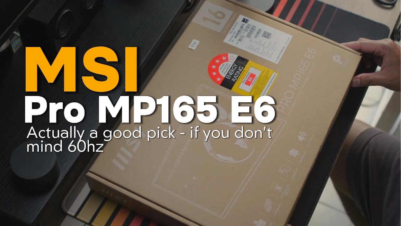MSI Pro MP165 E6 - It's actually a good pick if you don't mind 60hz for a panel