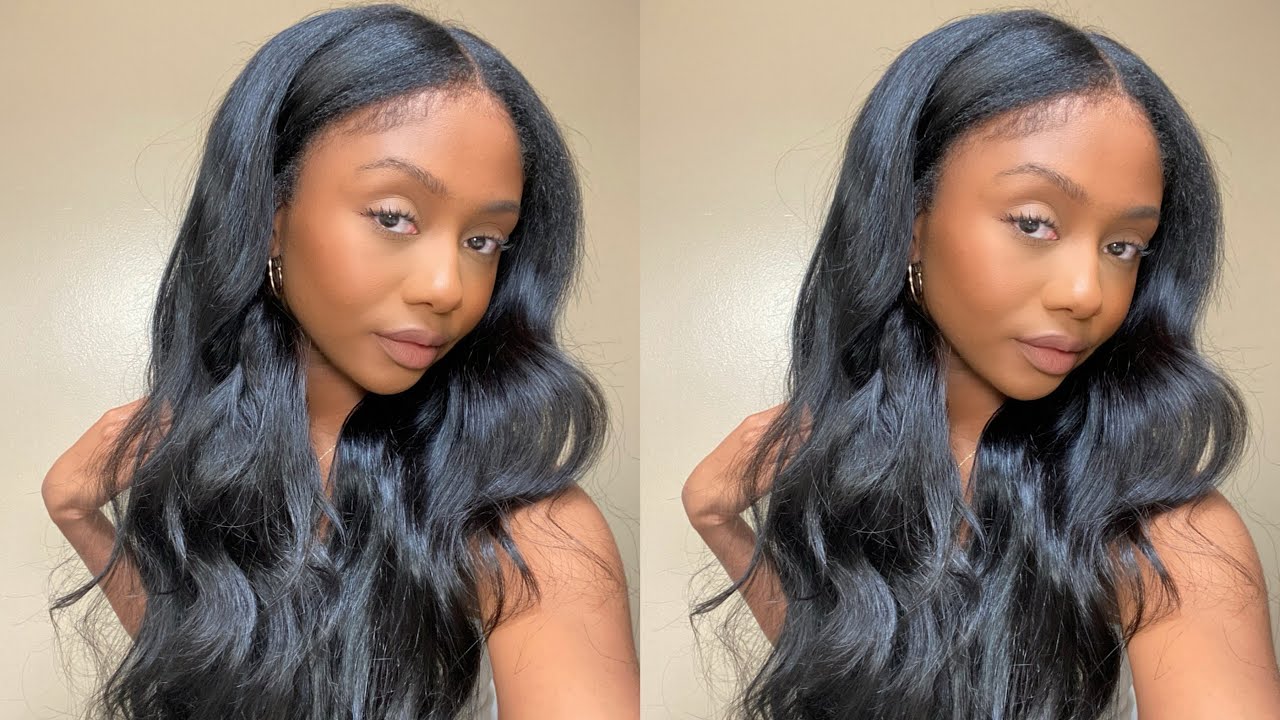 Body Wave V-Part Wig Install | Minimal Leave Out | Ft. Hurela Hair