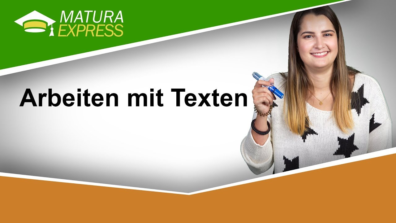 Arbeiten mit Texten - Zentralmatura Deutsch Jänner 2019 #1