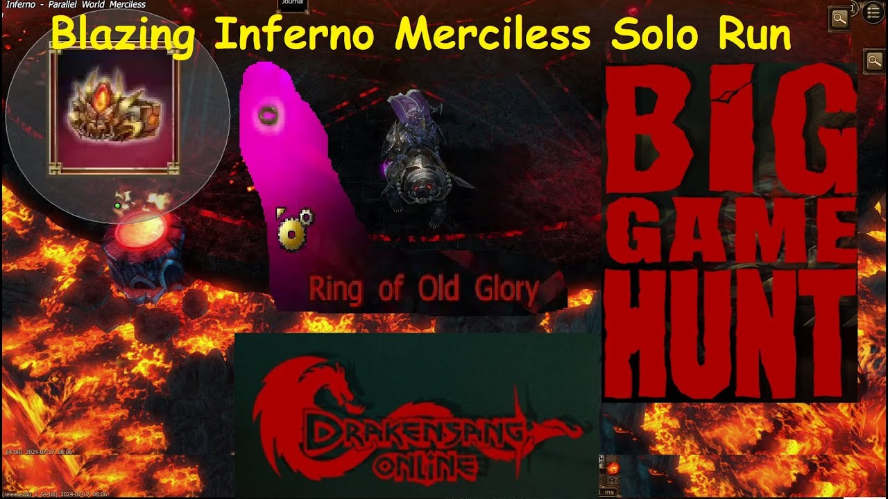 Drakensang Online - BGH Blazing Inferno Merciless Solo Run - DROP