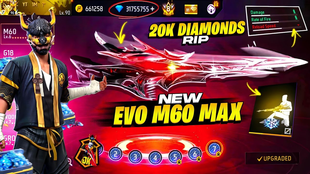NEW EVO M60 MAX 💥 || NEW EVO VAULT EVENT FREE FIRE || FREE FIRE NEW EVENT TODAY || FF NEW EVENT 