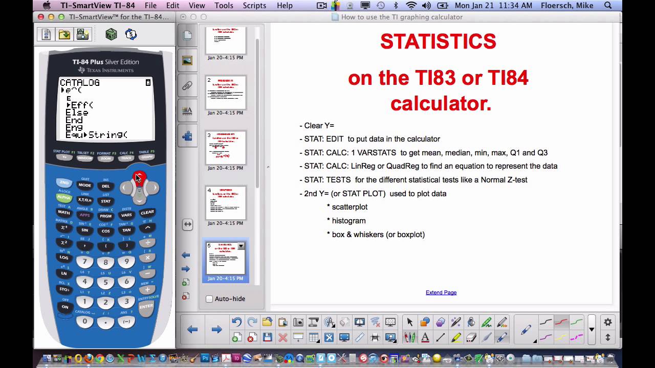 How to use TI83 or 84 calculator