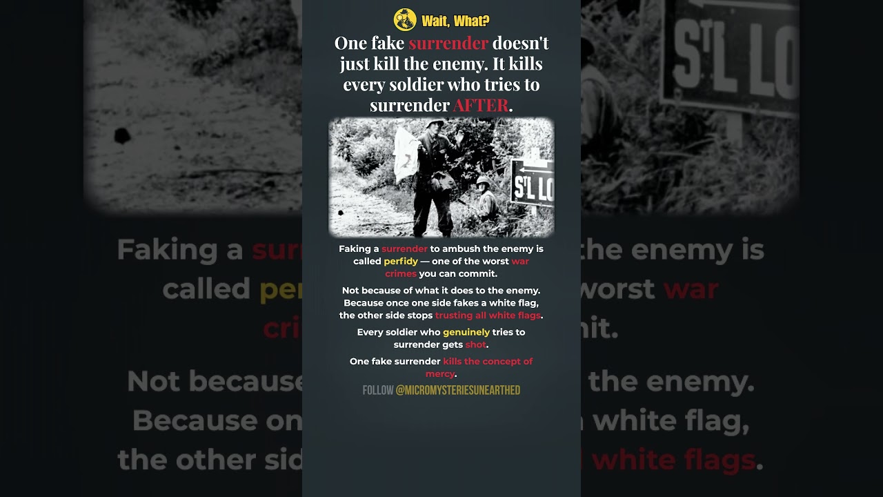 Faking Surrender Stops Soldiers From Surrendering #warcrime #shorts