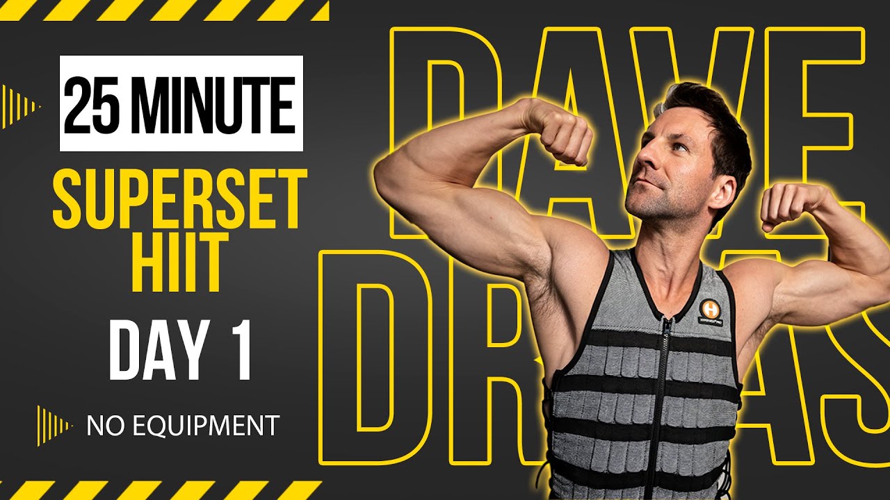 Total Body At Home Superset HIIT Workout | NO EQUIPMENT Day 1