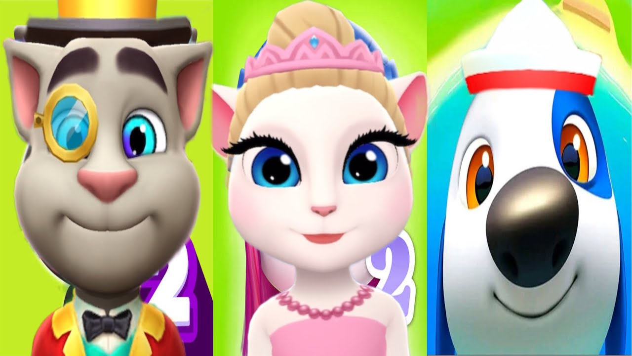 My Talking Tom 2 Vs My Talking Angela 2 Vs My Talking Hank Island 