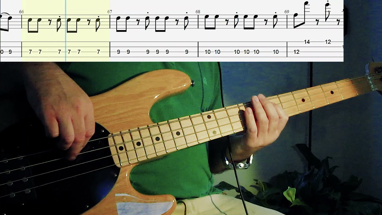 Black -  Wonderful Life  Bass Cover with TAB