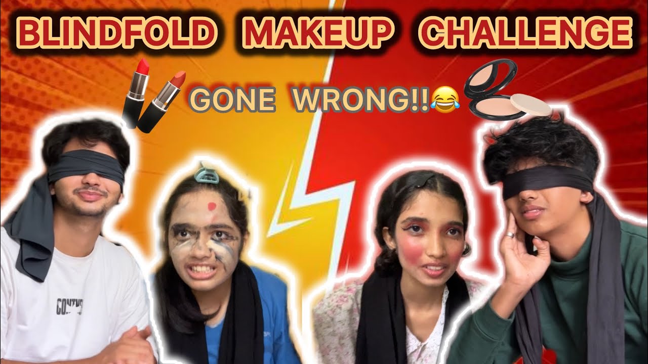 BLINDFOLD MAKE-UP CHALLENGE | PART 1 | GONE WRONG!! 😂| ASMILA SULTHANA