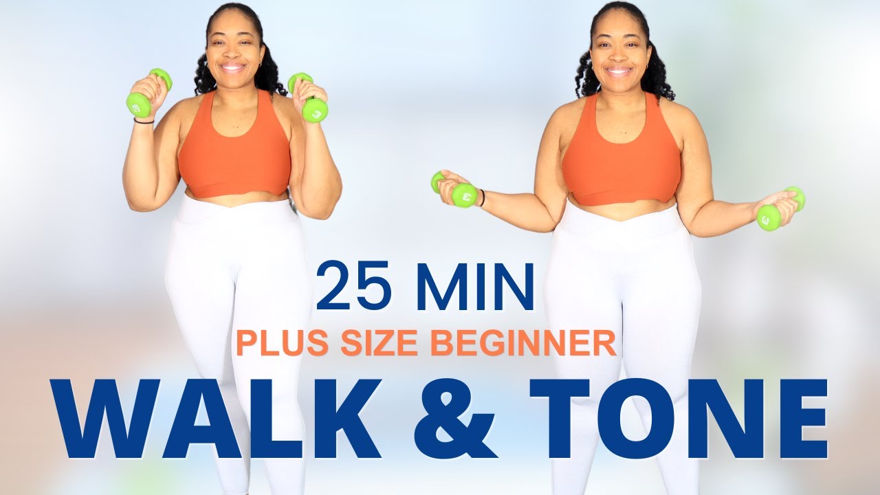 BEGINNER 25 Min Walk & Tone Workout w/ Light Dumbbells | Full Body, Low Impact