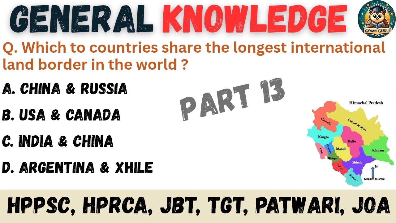 HPPSC HPGK Important Questions 2026 | HP Patwari/TET/TGT/ HP GK | GK in Hindi | GK Questions | GK