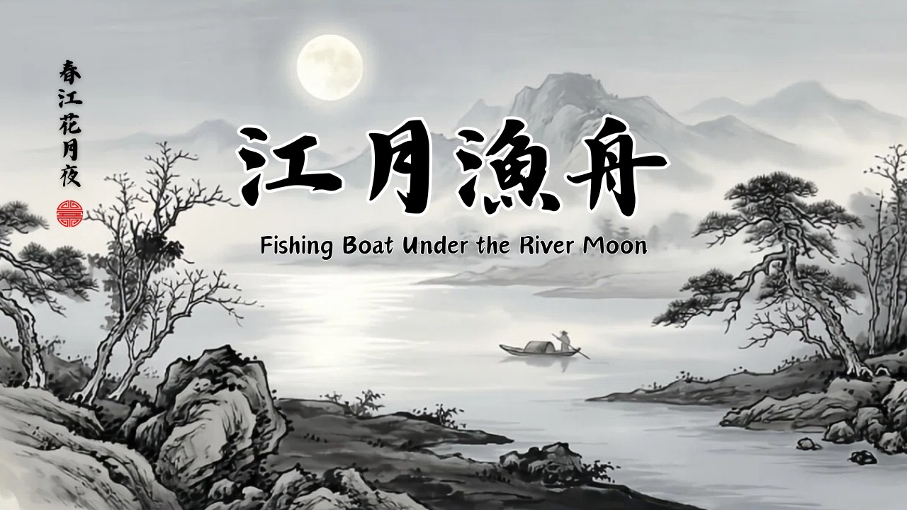 傳統中國風音樂🌙江月漁舟 (Moonlit Fishing Boat) | 1 Hour Chinese Zen Meditation| 靜心、助眠、冥想音樂 🌙 古琴與洞簫深度放鬆