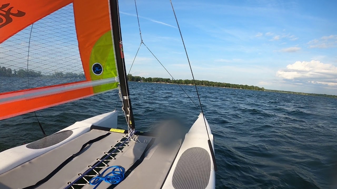 Sailing my Hobie Wave in MN