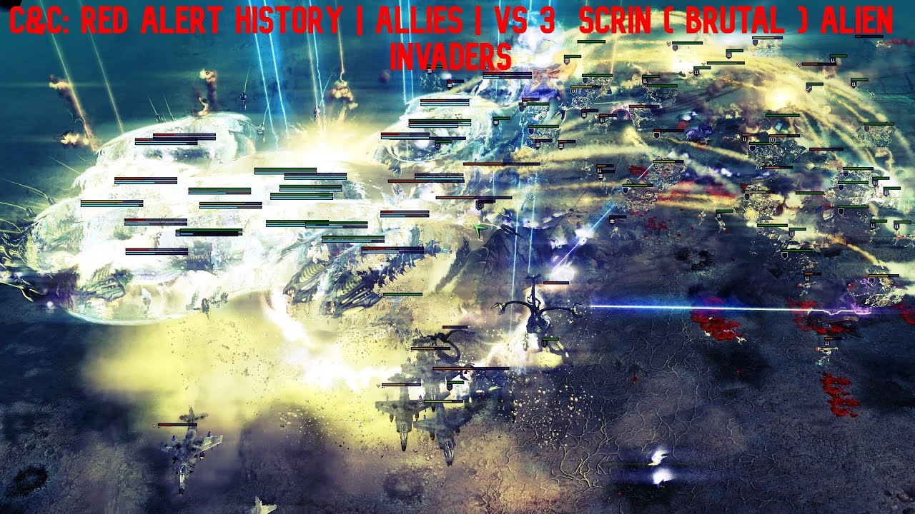 Command & Conquer: Red Alert History |  ALLIES VS 3  Scrin  [ Brutal AI ] Alien Invaders