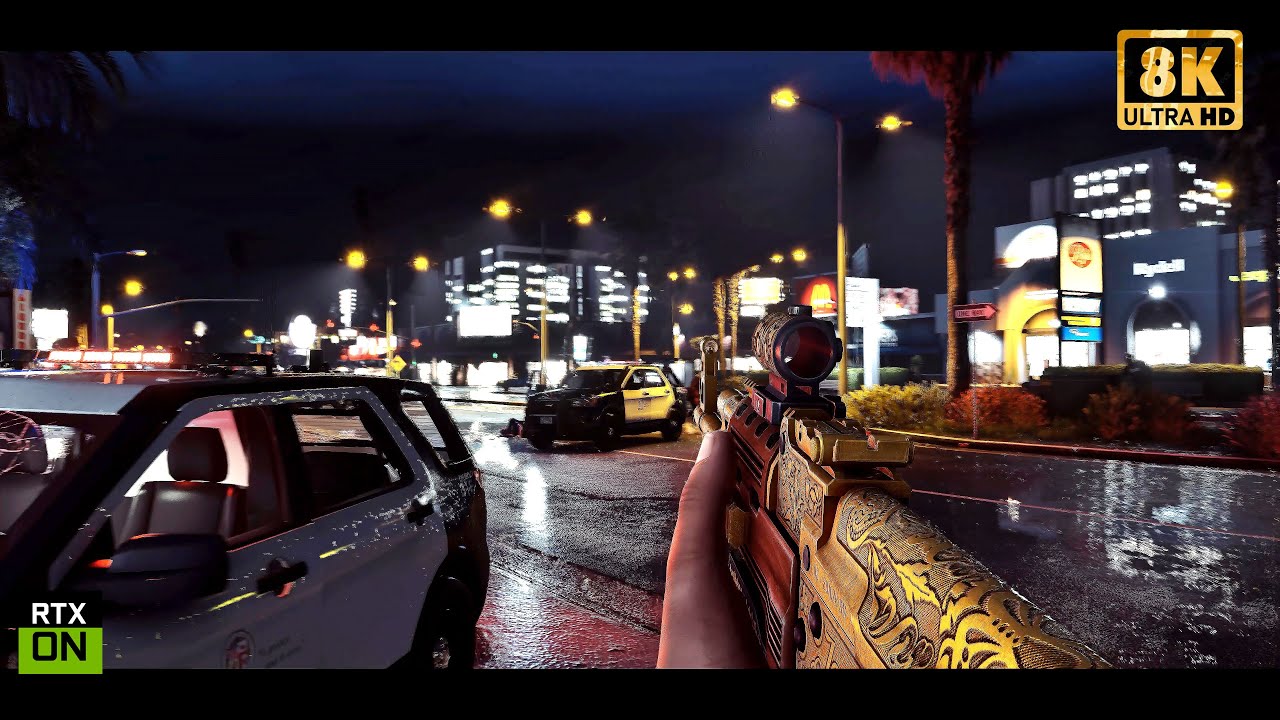 GTA 5  Pushing the RTX 5090 to its Death in 8K DLAA | PHOTO REALISTIC Mod