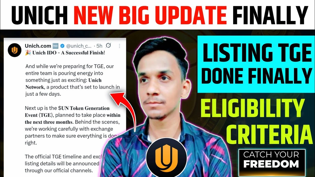 UNICH NETWORK LISTING TGE UPDATE 📌UNICH NETWORK NEW UPDATE TODAY🔥UNICH TOKEN WITHDRAWAL~UNICH PRICE 