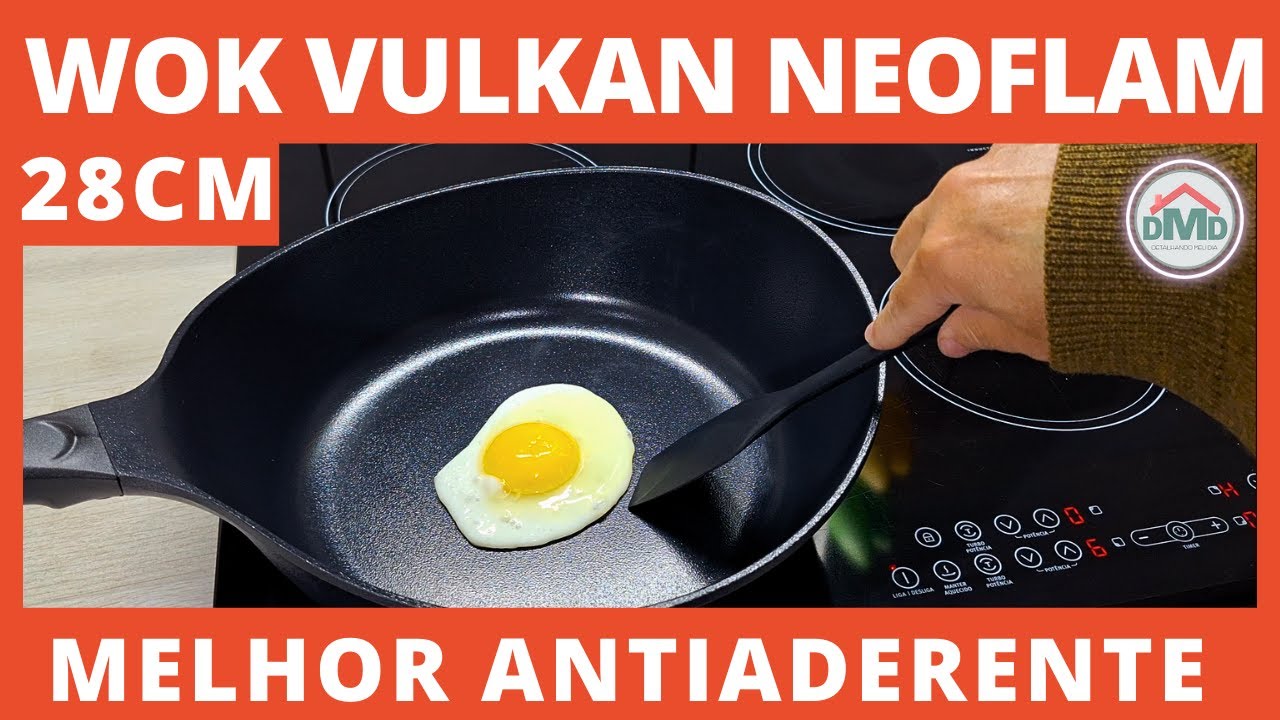 Frigideira NEOFLAM WOK VULKAM 28cm - Testes e Detalhes