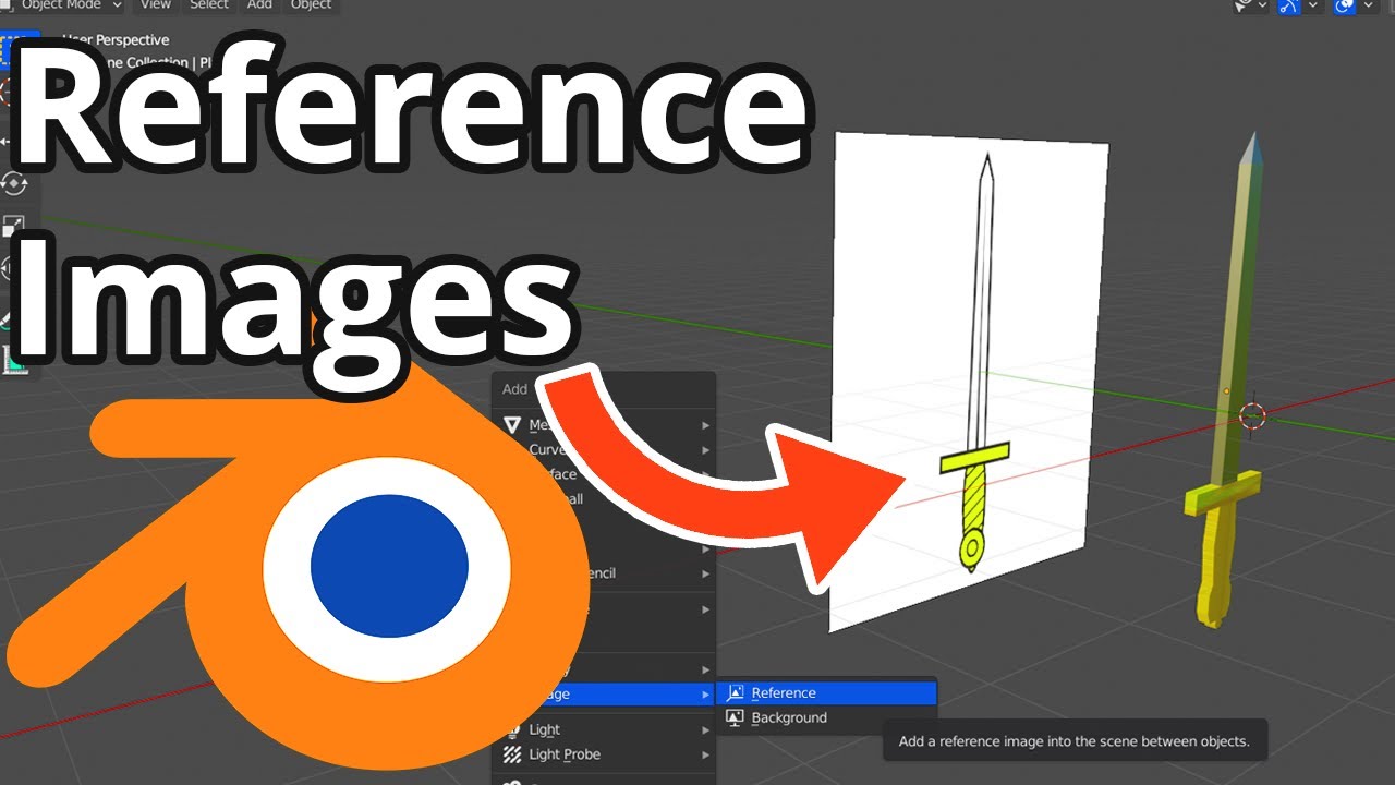 Как использовать эталонные изображения в Blender 2.9 🖼️ (Создание низкополигональной модели)