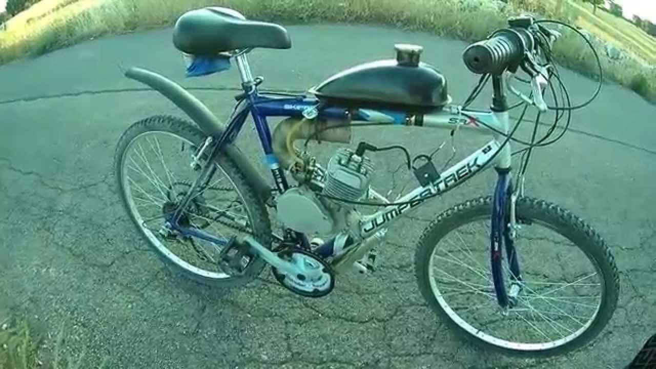 bicicletta con kit motore a scoppio...bicimoto
