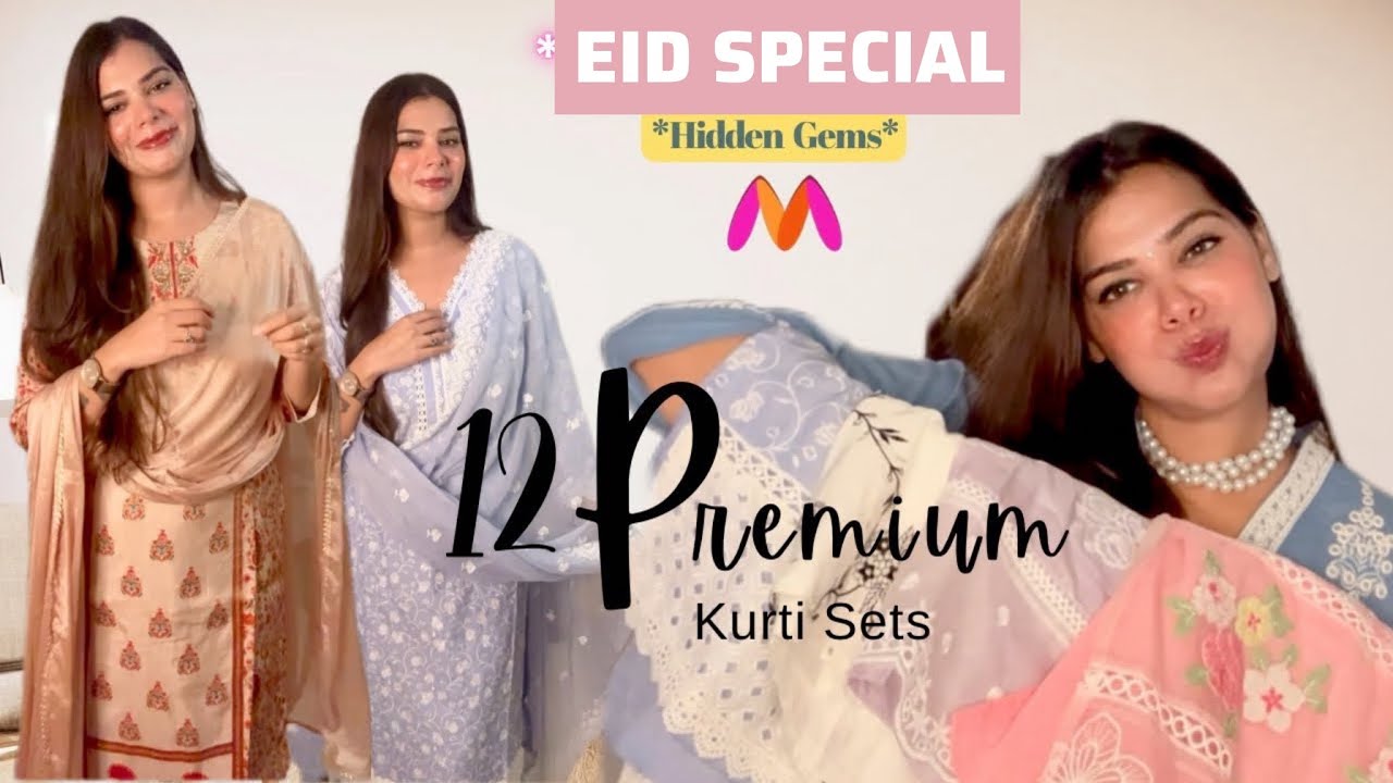 Myntra Aesthetic Eid Outfits 😍 #embroidery #aestheticoutfits 