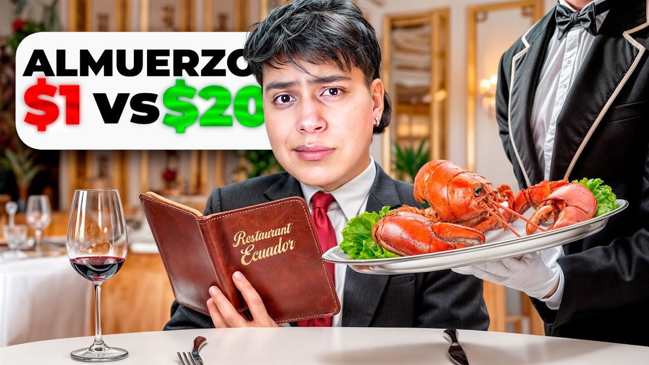 ALMUERZO de $1 vs $20 en ECUADOR 🍽️🇪🇨
