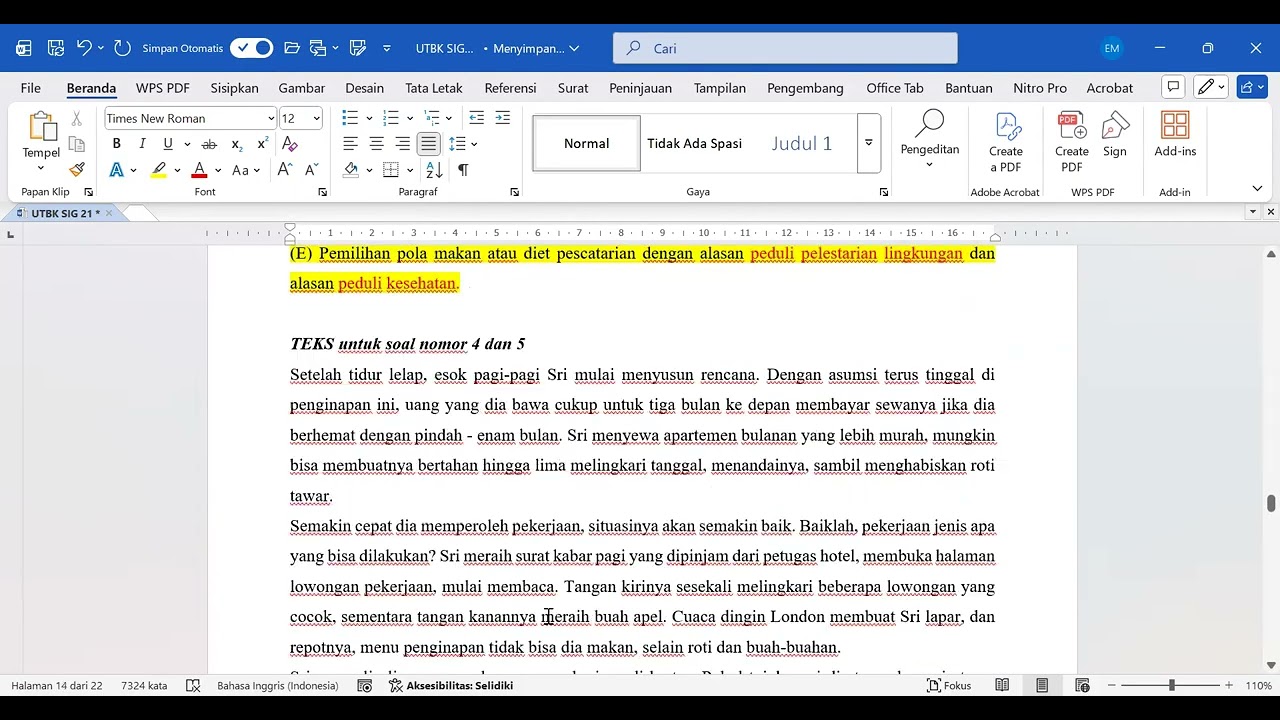 Kunci Jawaban  dan Pembahasan Latihan LBI(Literasi Bahasa Indonesia) UTBK 2026-Part 1