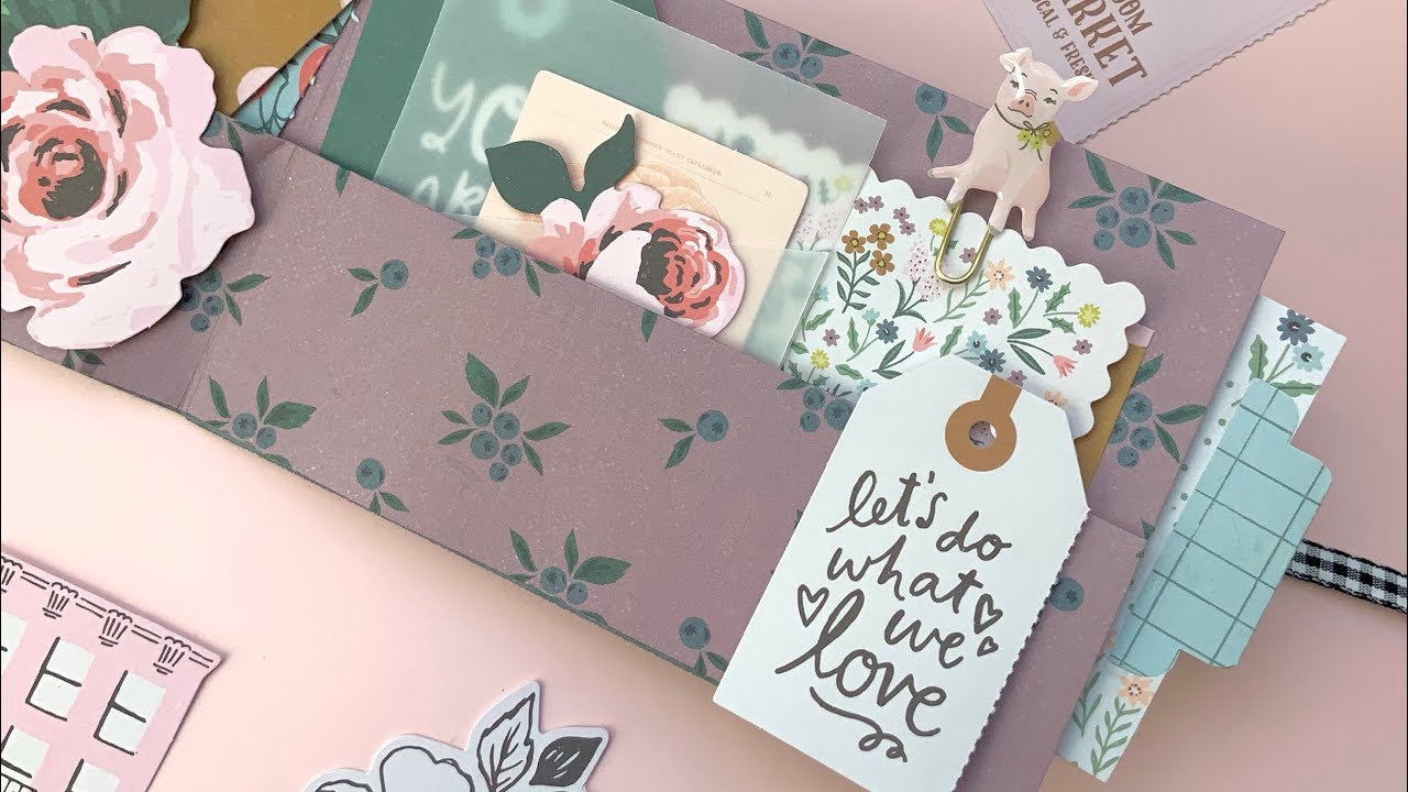One Page Wonder Mini Album 12x12 Paper Easy Recipe Album Snail Mail Swaps
