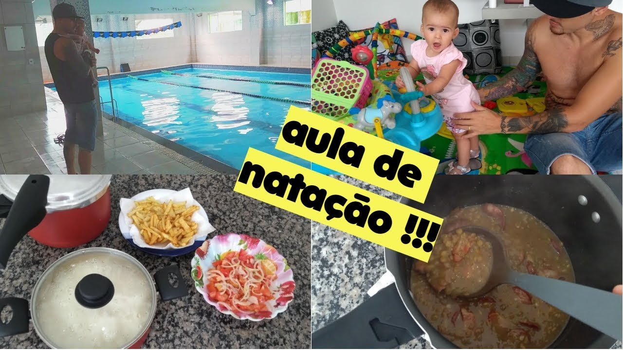BEBÊ LAURA VAI FAZER NATAÇÃO + PREPARANDO O ALMOÇO