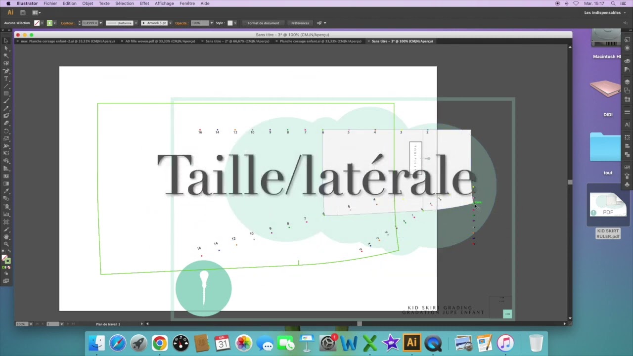 Gradation enfant sur Adobe Illustrator.
