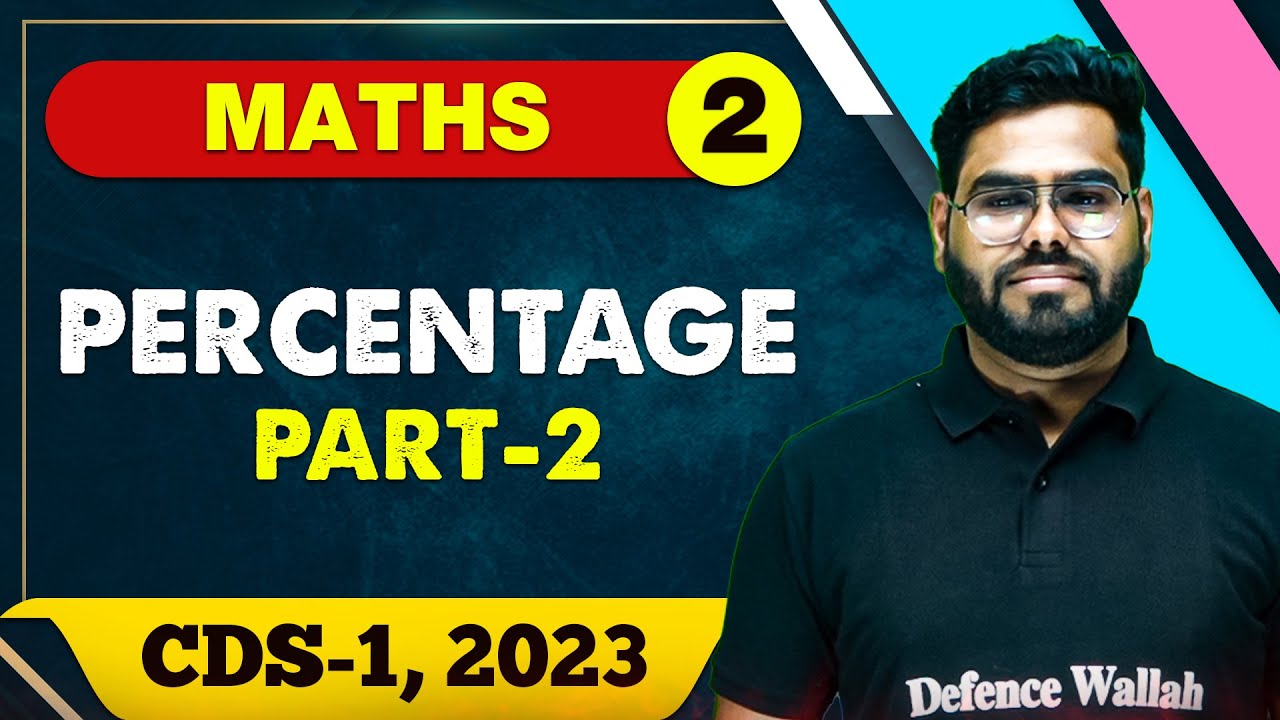 Percentage 02 || Venn Diagram, Previous year questions || CDS -1 2023
