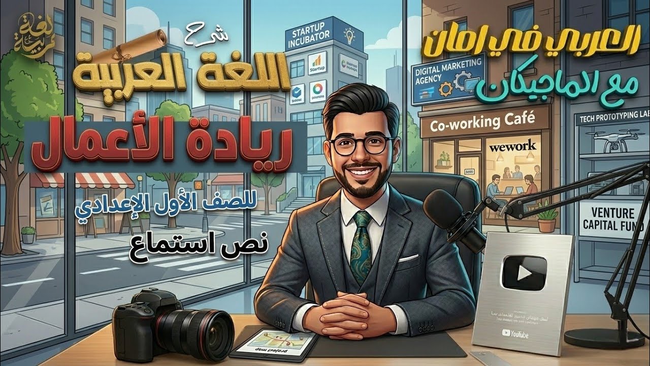 عربي أولى إعدادي | نص استماع ريادة الأعمال الوحدة التانية الترم التاني أستاذ مصطفى سعيد 