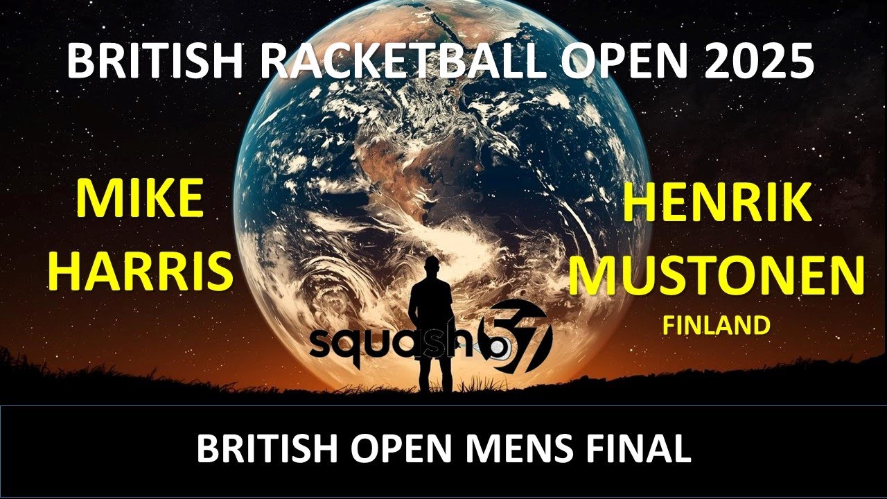 British Racketball Open 2025 Men's Final Mike Harris v Henrik Mustonen