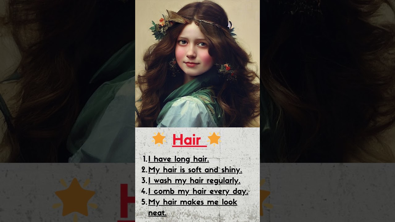 Long Hair ✨ | 5 Sentences Speaking practice  |  Simple Hair Care Lines | Talk through Tales  |