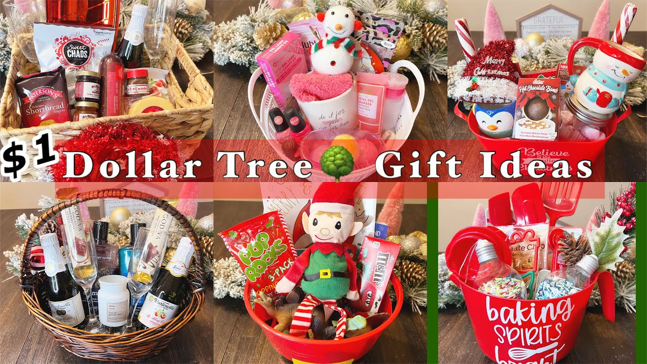 $1 DOLLAR TREE GIFT BASKETS | *Gifts on a Budget* | Unique Christmas Basket Ideas for Everyone!