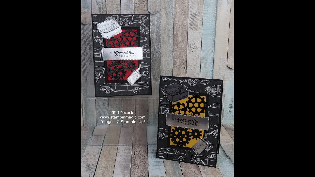Quick Masculine Card using Geared Up Garage from Stampin' Up!