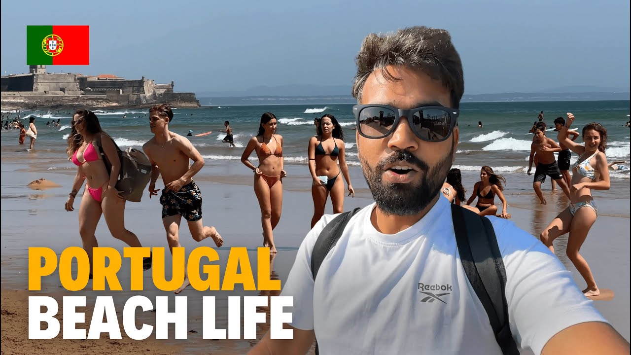 Portugal Beach Life 🇵🇹 | Vlog 395 | Portugal Vlog Hindi