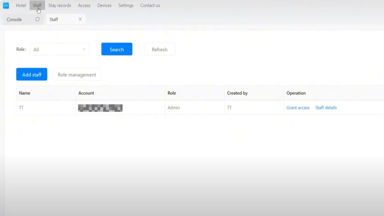 Staff Management in TTHotel Mobile Access: Create Roles, Add Staffs & Set Permissions | Full Guide