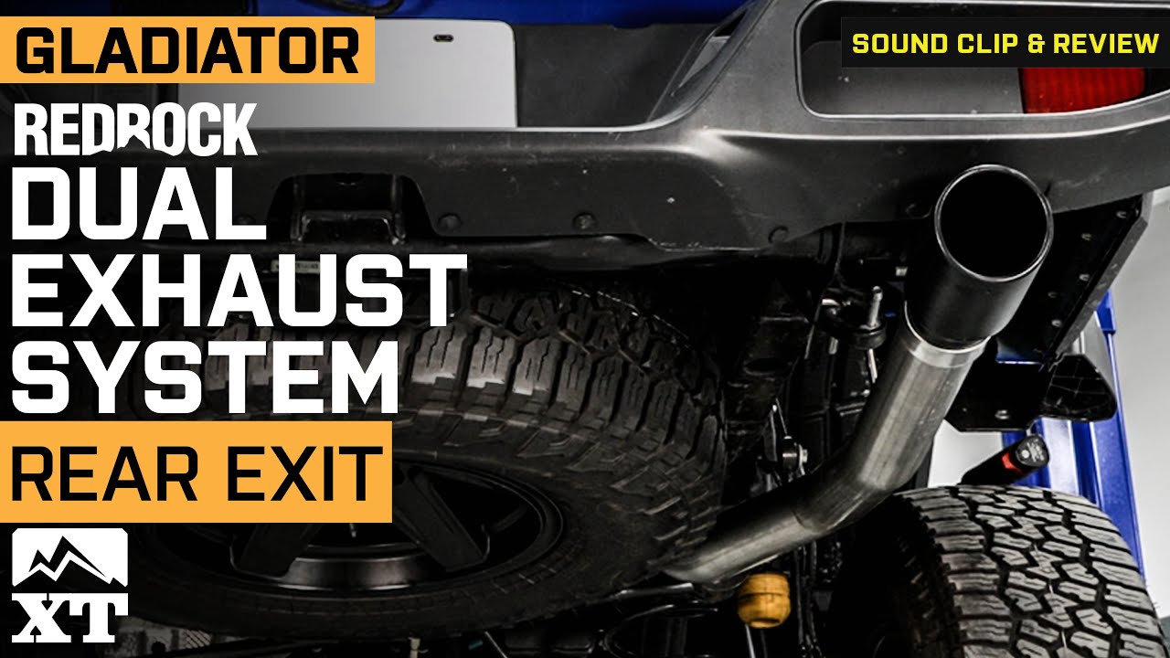 Jeep Gladiator JT RedRock Dual Exhaust System with Black Tips Review & Sound Clip