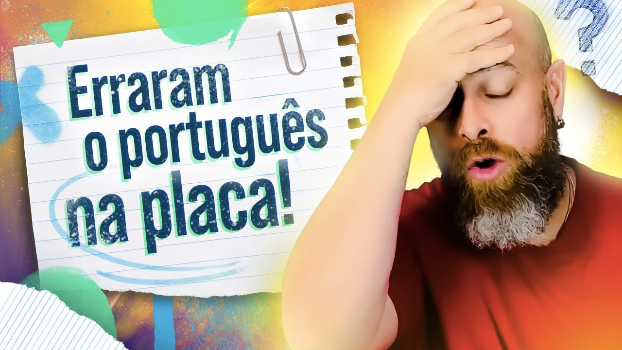 Reagindo a ERROS DE PORTUGU&Ecirc;S em PLACAS no novo quadro #ReageProfe! | Professor Noslen