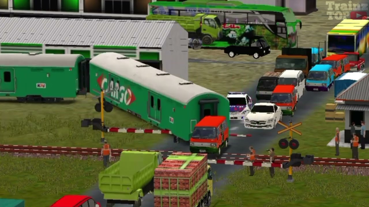 Kereta api panjang terbang mengindari tabrakan | Long train flies to avoid collision