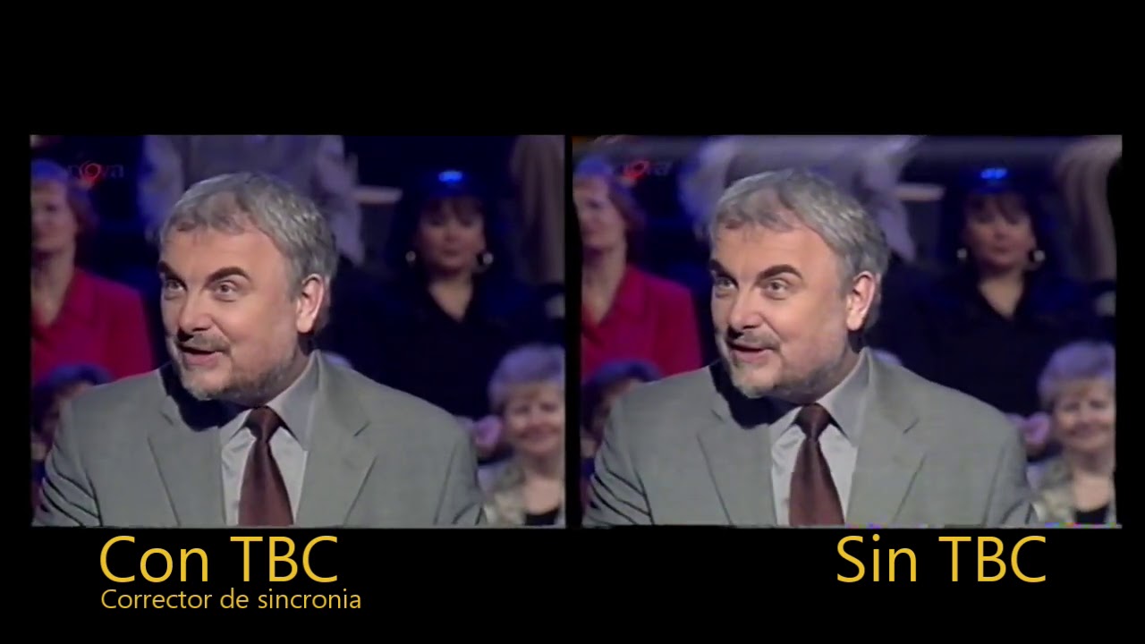 Video comparativo, Con y Sin Corrector TBC. (Time Base Corrector)