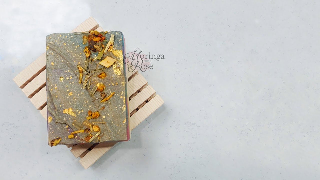 Sun Kissed Cocoa Soap With Turmeric Tea Botanicals - Cold Process Soap Making