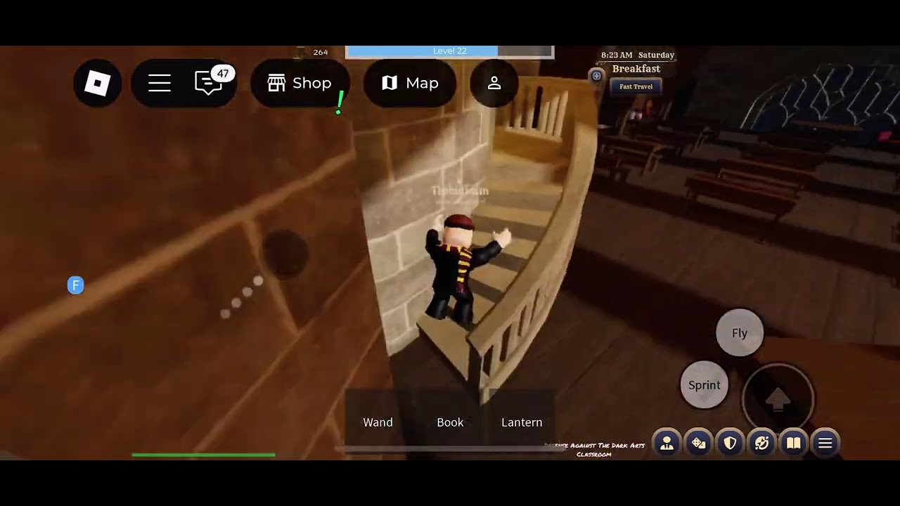 I went to the D.A.D.A classroom (defense against the dark arts) in world of sorcery alpha (Roblox)