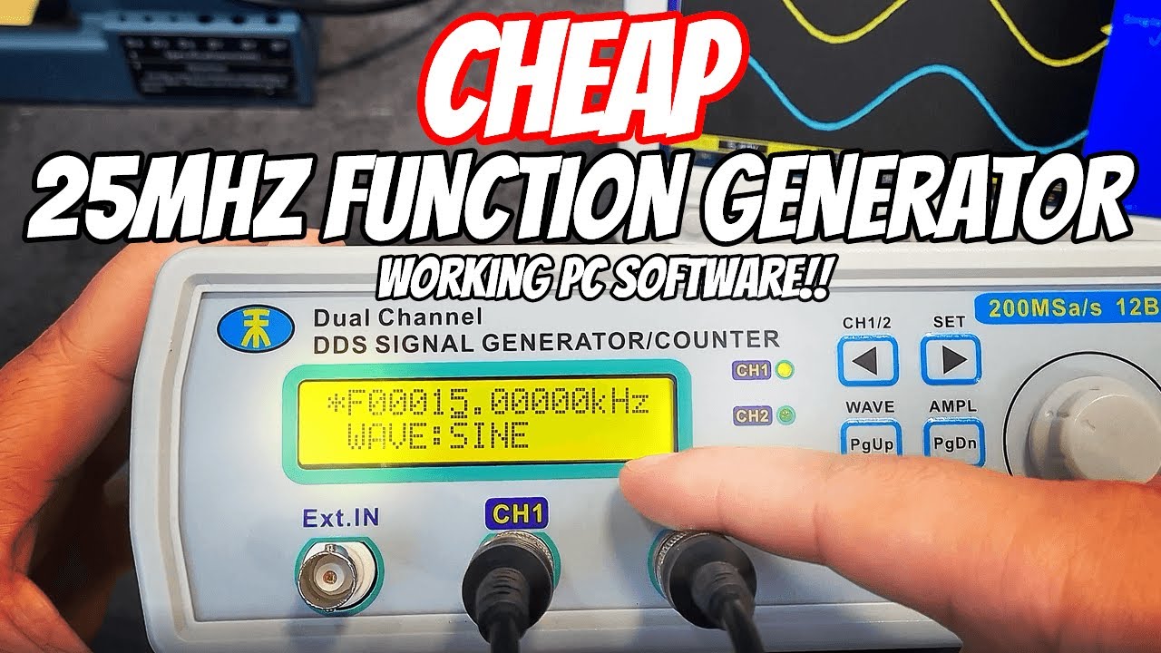 £45 'Juntek MHS5200A 25MHz DDS Signal Function Generator' Unboxing