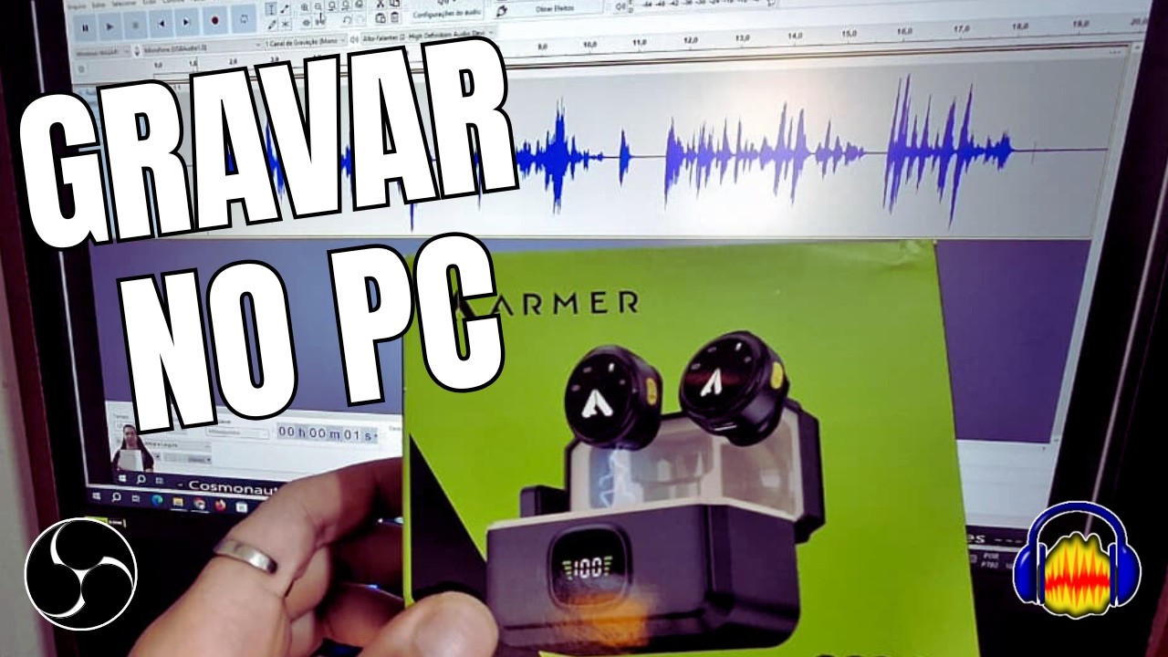 Como GRAVAR com o MICROFONE de LAPELA Sem Fio no COMPUTADOR ou NOTEBOOK