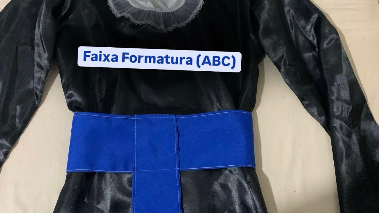 Como fazer faixa para smoking e/ou formatura (ABC)
