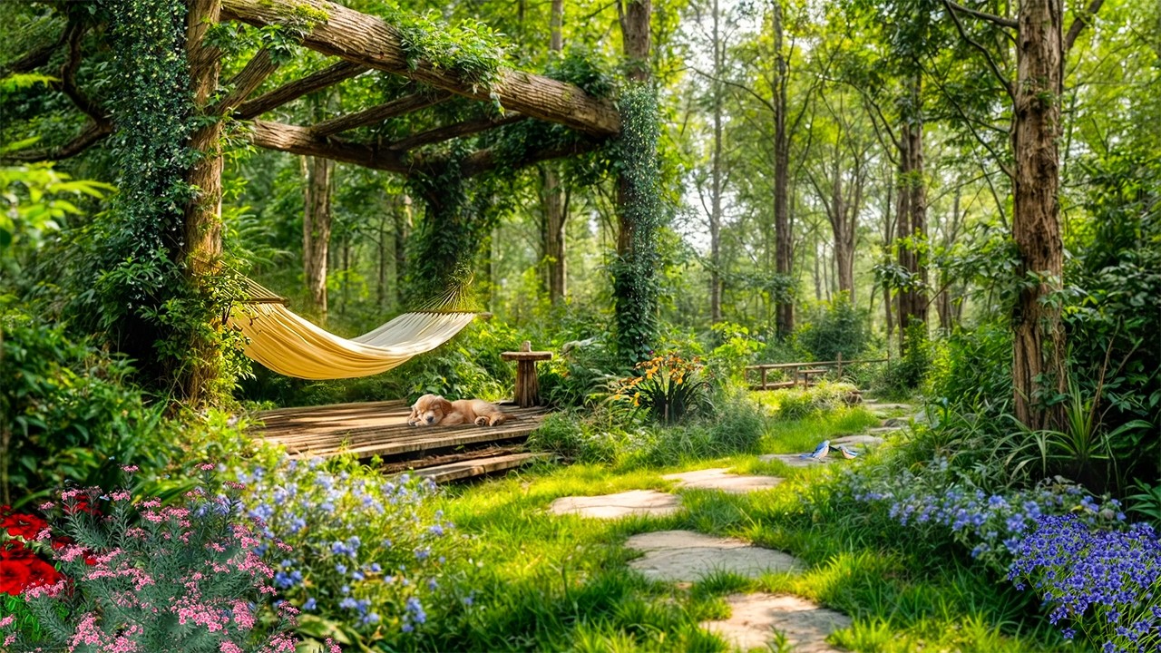 Spring Garden at Dawn 🌸☀️ Peaceful Spring Ambience & Birds for Rest & Reflection, Clear Thoughts